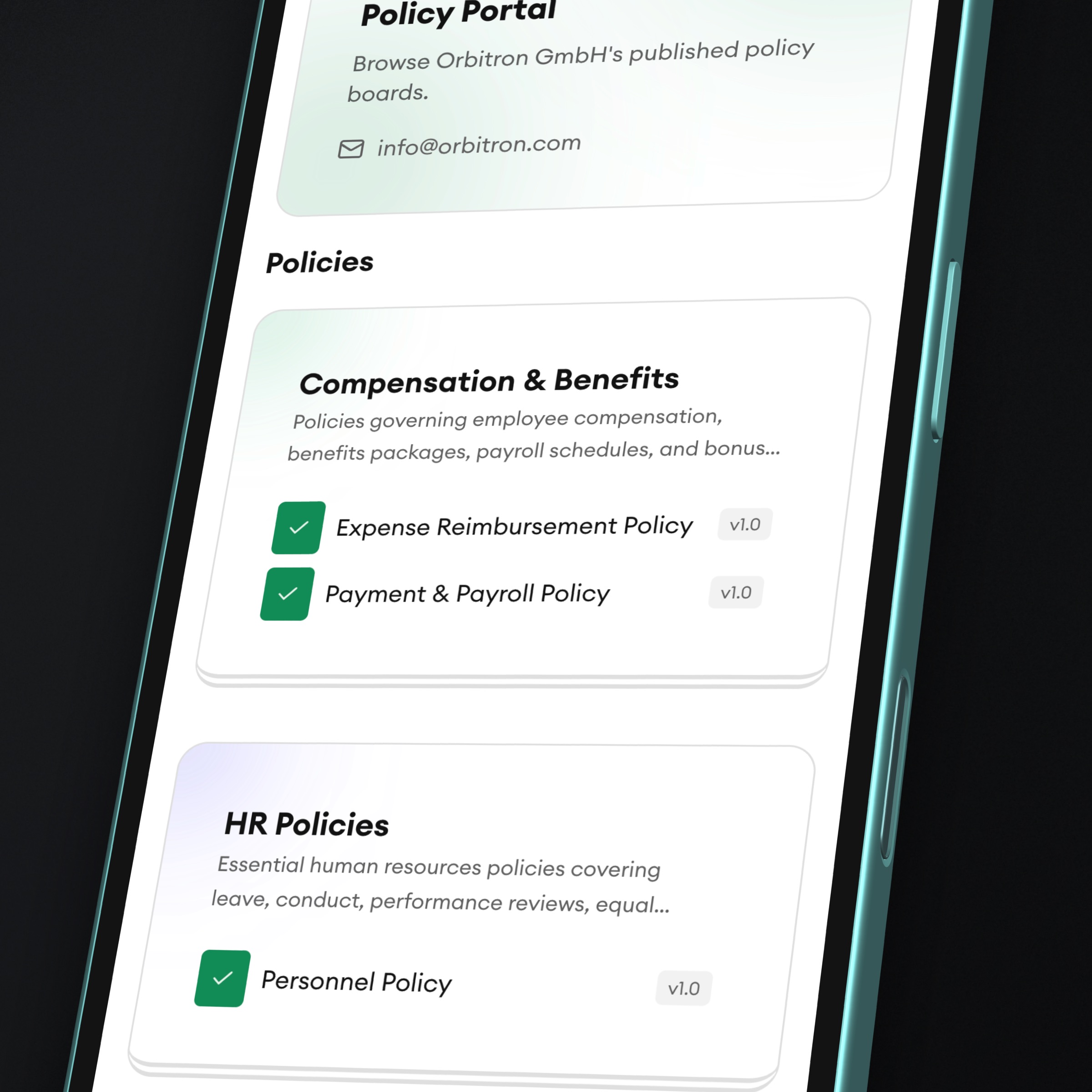 Make policy access feel like a product, not an archive. screenshot