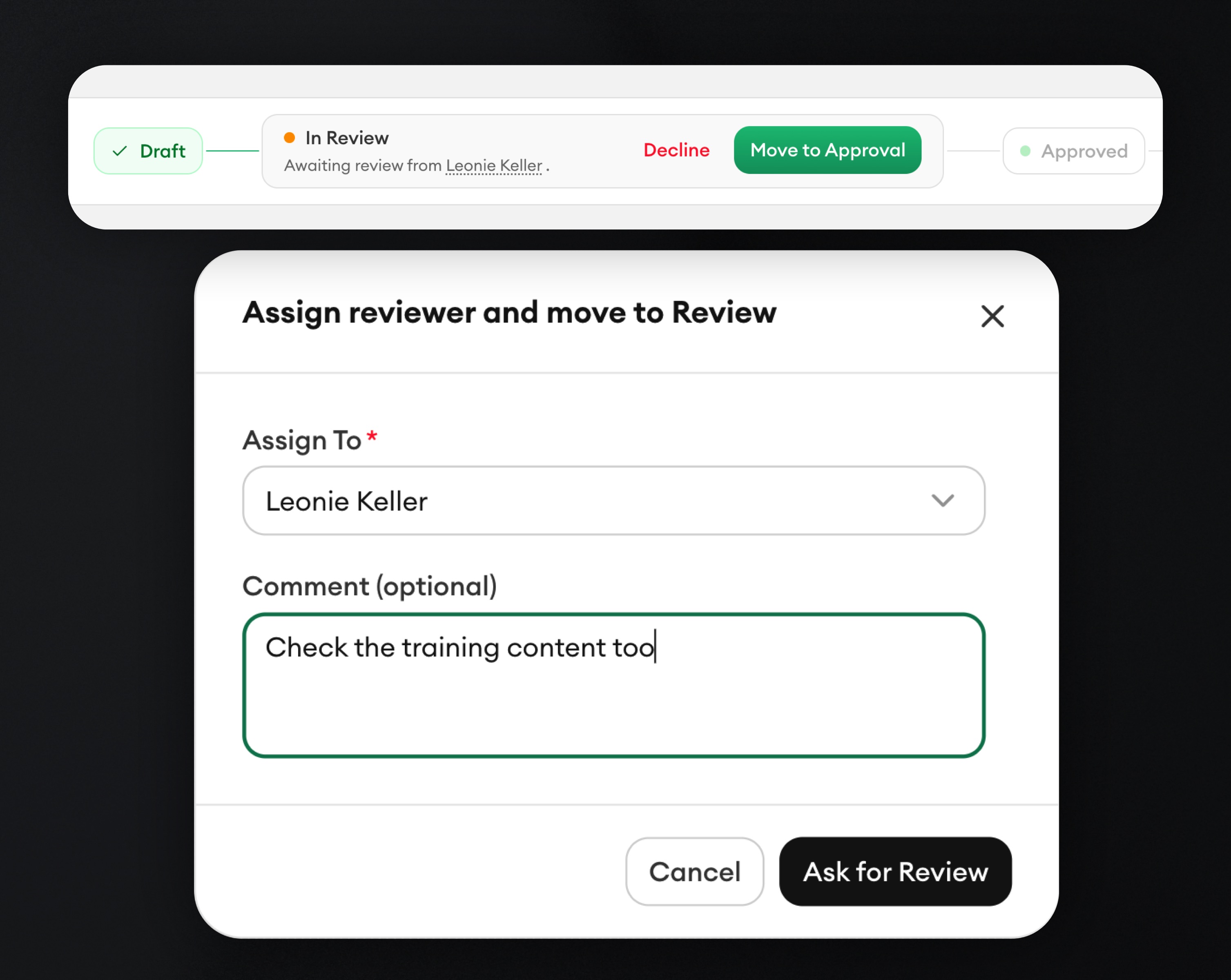 Run policy operations as a workflow, not a document pile. screenshot