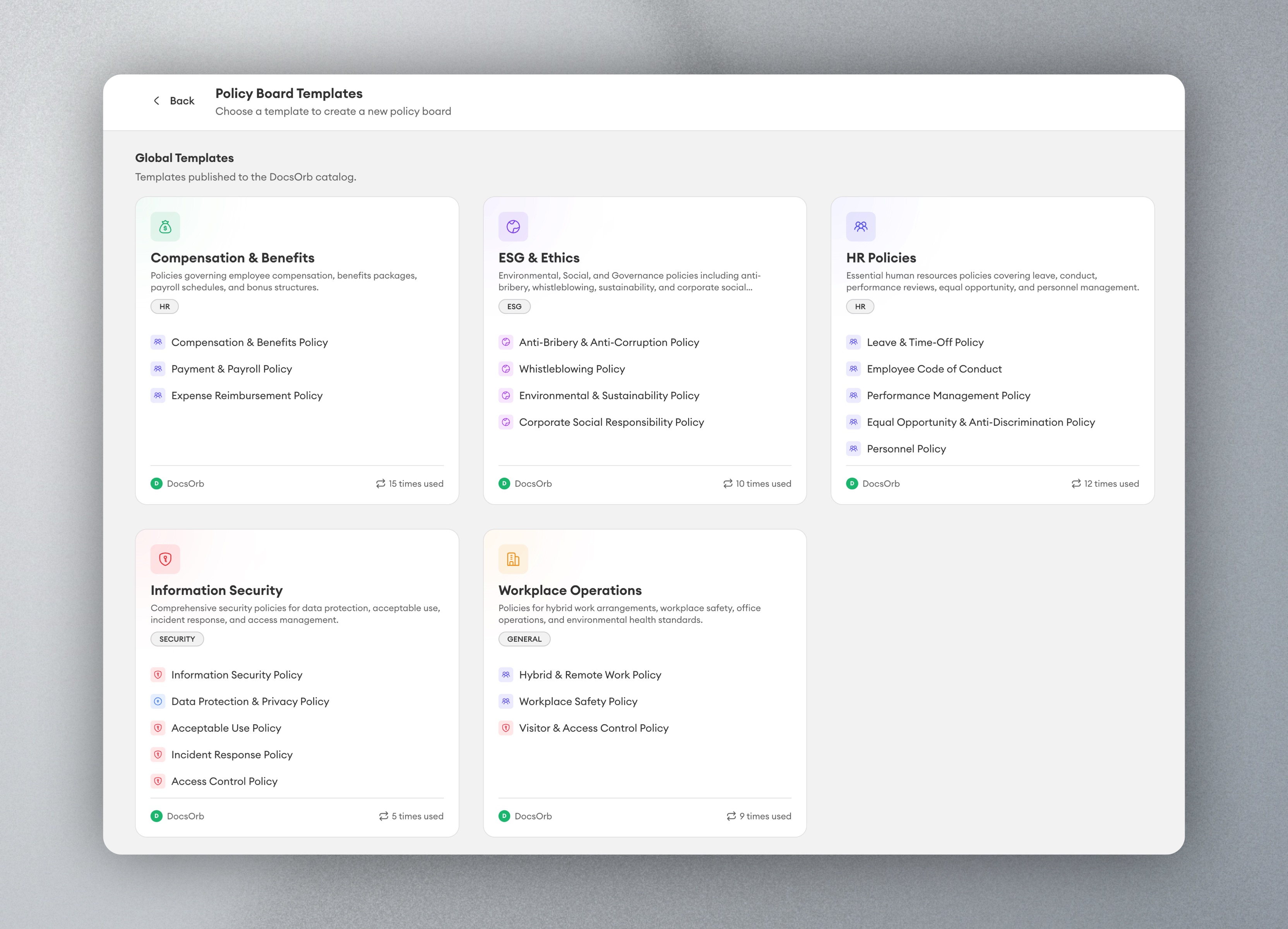 Start from legal-vetted templates instead of a blank page. screenshot